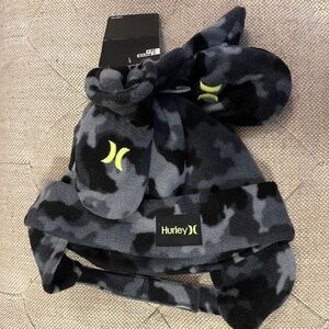 Hurley- New with Tags- toddler fleece hat/gloves set